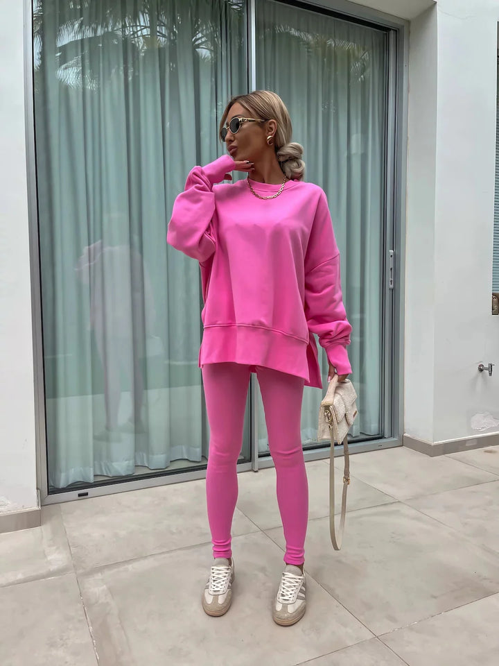 Luxe Lounge Spring Sweater & Trousers Set