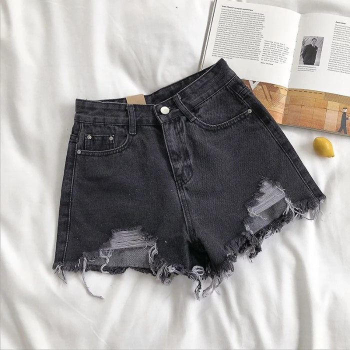 Women's High Waist Jean Shorts