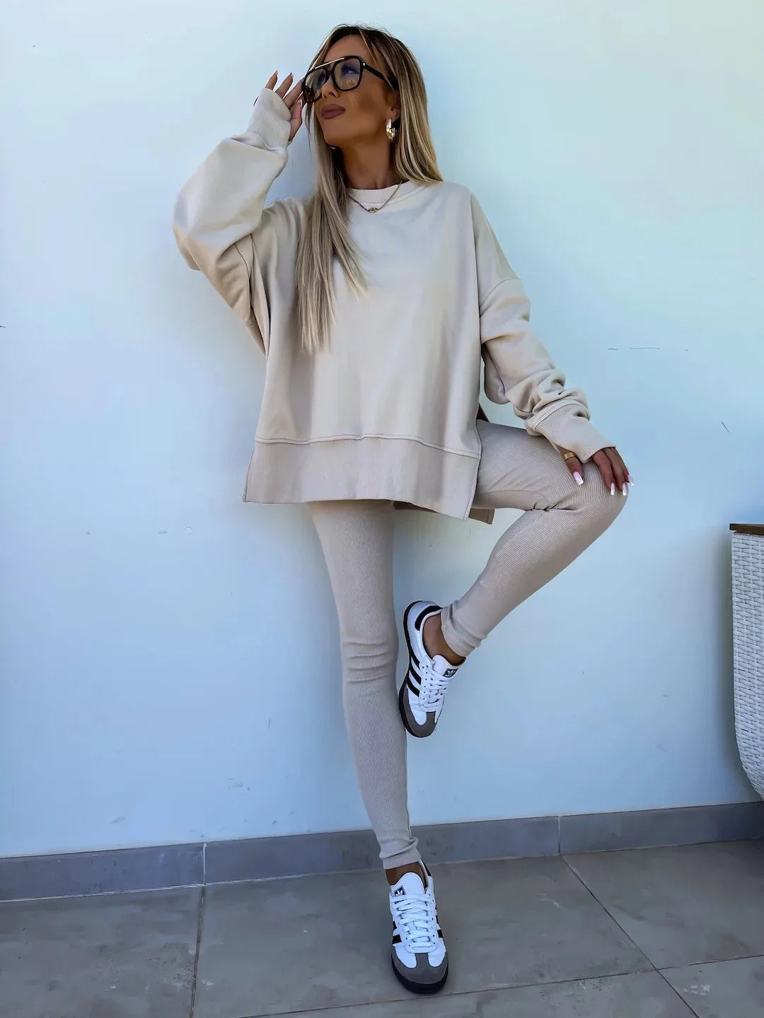 Luxe Lounge Spring Sweater & Trousers Set