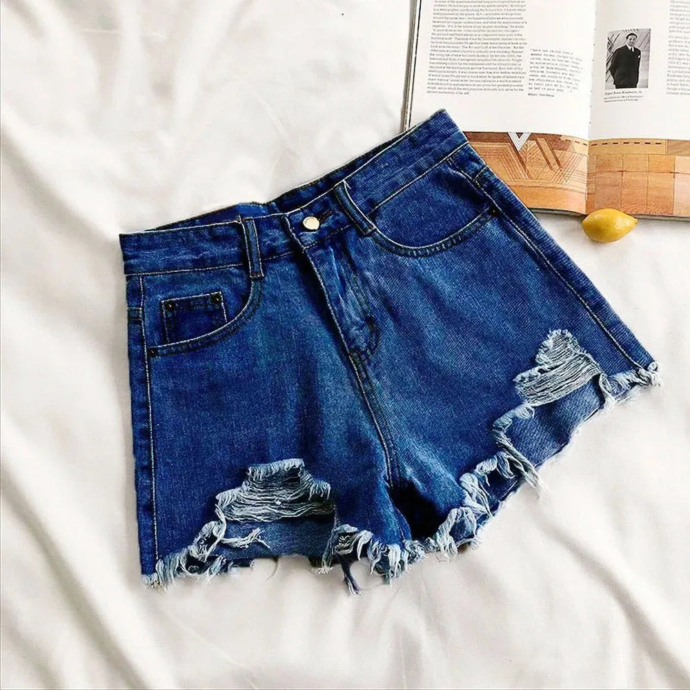 Women's High Waist Jean Shorts