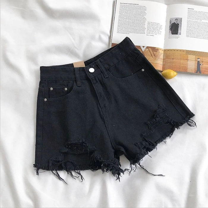 Women's High Waist Jean Shorts