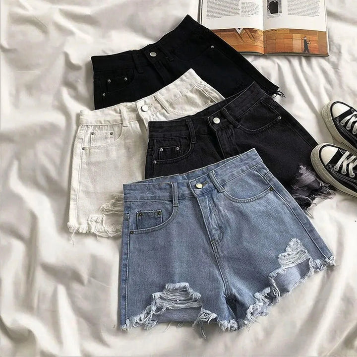 Women's High Waist Jean Shorts