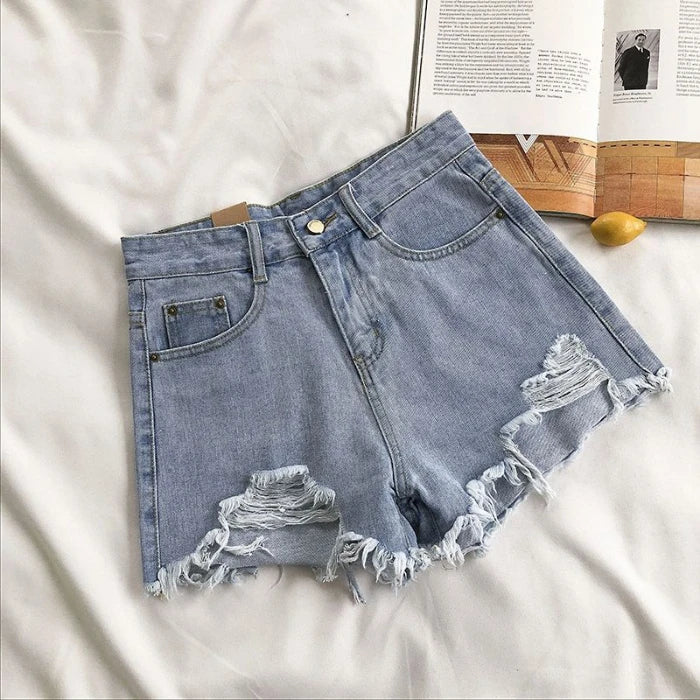 Women's High Waist Jean Shorts