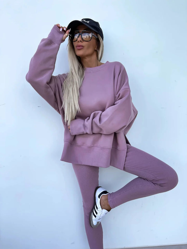 Luxe Lounge Spring Sweater & Trousers Set