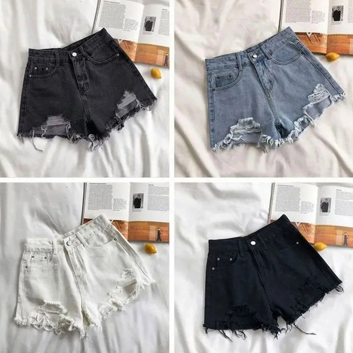 Women's High Waist Jean Shorts